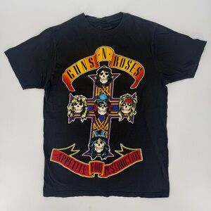 Guns N Roses Appetite for Destruction Skull Cross Rock Concert Band Graphic Tee
